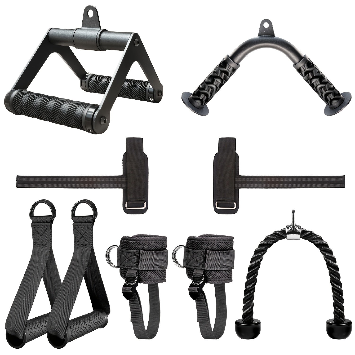 Iron Lat Pull-Down Attachment Set (6pcs) Free Weights - Tophatter Daily Deals
