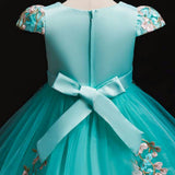 Autumn Girls Long Lace Applique Umbrella Princess Dress 0 - Tophatter Daily Deals