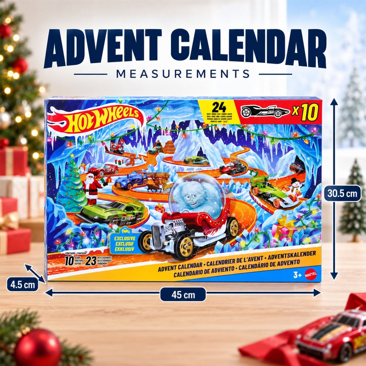 Hot Wheels Mini Cars & Accessories Toy Advent Calendar 2026, 10 Cars Playset Advent Calendar - Tophatter Daily Deals