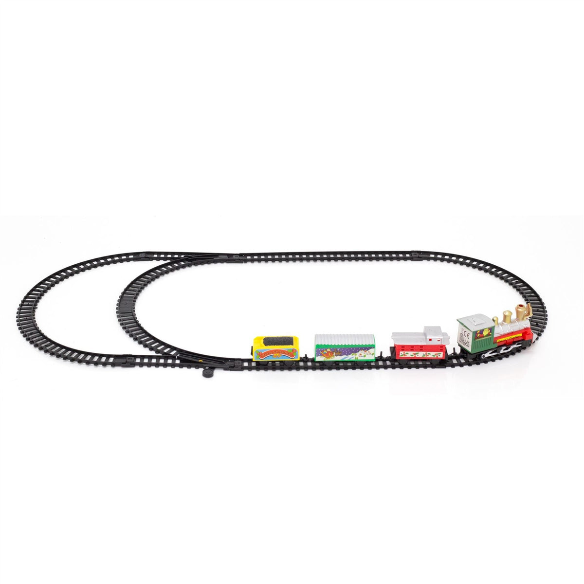 9 Piece Battery Operated Mini Christmas Train Set | Festive Toy Train Set With 57cm Track Christmas Decoration | Toy Railway And Train Set For Kids Train Set - Tophatter Daily Deals