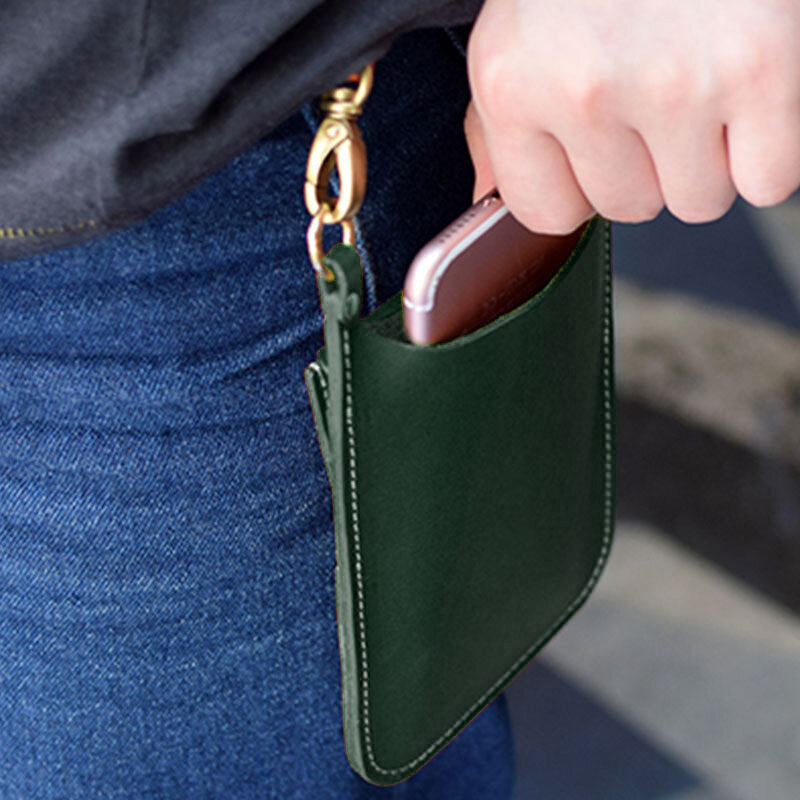 Best to Couples Gifts Phone Bag For Men Women Genuine Leather Vintage Green Phone Bag Men Bags - Tophatter Daily Deals