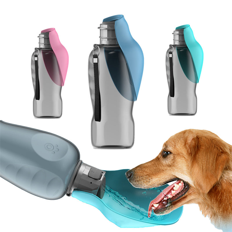 800ml Dogs Water Bottle Portable High Capacity Leakproof Pet Foldable Drinking Bowl Golden Retriever Outdoor Walking Supplies Pet Products 0 - Tophatter Daily Deals