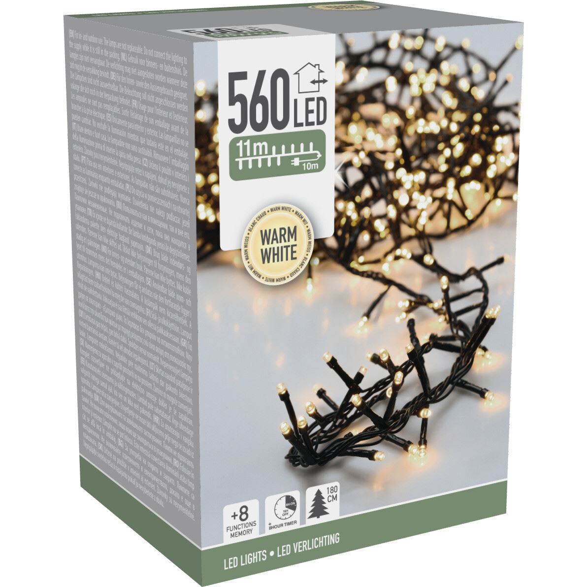 560 Warm White LED String Lights | Microcluster LEDs for Indoor & Outdoor Fairy Lights - Tophatter Daily Deals