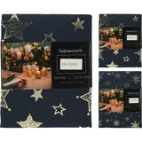 Navy Blue & Gold Table Runner | Fabric Christmas Table Runner - 45x150cm Table Runner - Tophatter Daily Deals