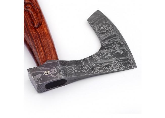 Damascus Handmade Hunt For Life™ Supreme Quality Bearded Axe historical period - Tophatter Daily Deals