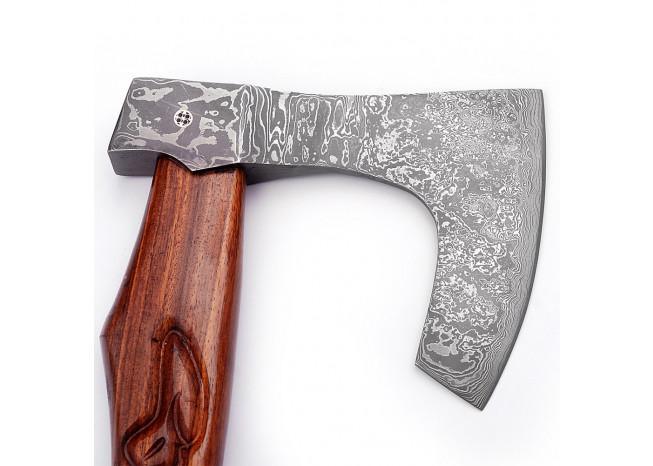 Damascus Handmade Hunt For Life™ Supreme Quality Bearded Axe historical period - Tophatter Daily Deals