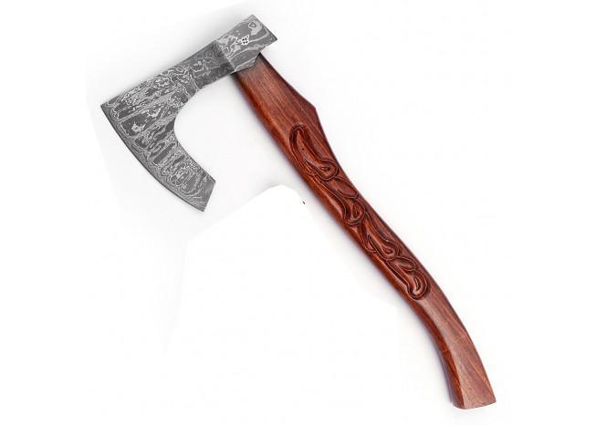 Damascus Handmade Hunt For Life™ Supreme Quality Bearded Axe historical period - Tophatter Daily Deals