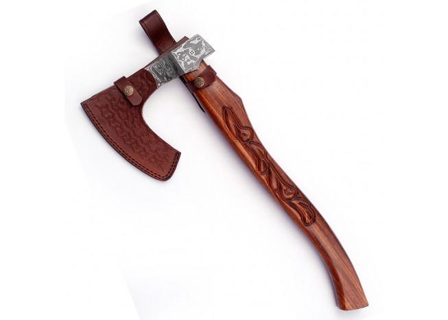 Damascus Handmade Hunt For Life™ Supreme Quality Bearded Axe historical period - Tophatter Daily Deals