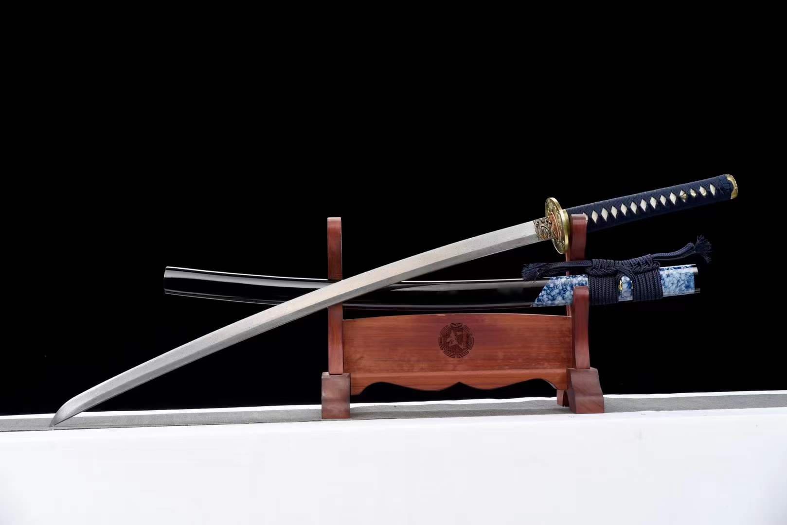 Damascus Samurai Katana [Auspicious Cloud Fighting Sword] - Tophatter Daily Deals
