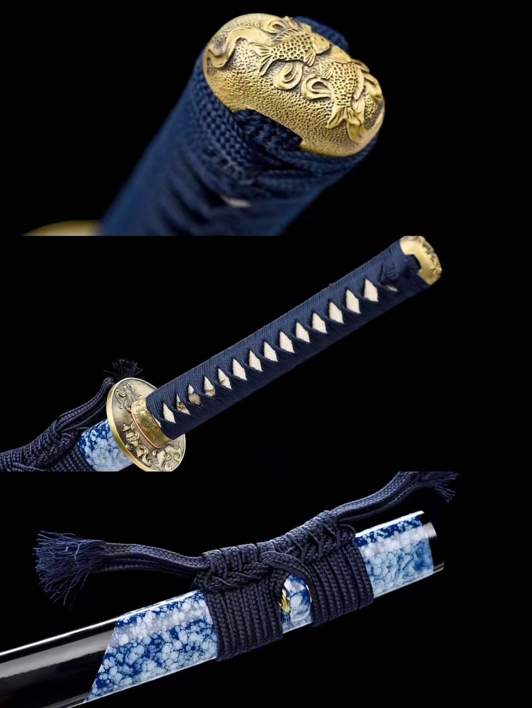 Damascus Samurai Katana [Auspicious Cloud Fighting Sword] - Tophatter Daily Deals