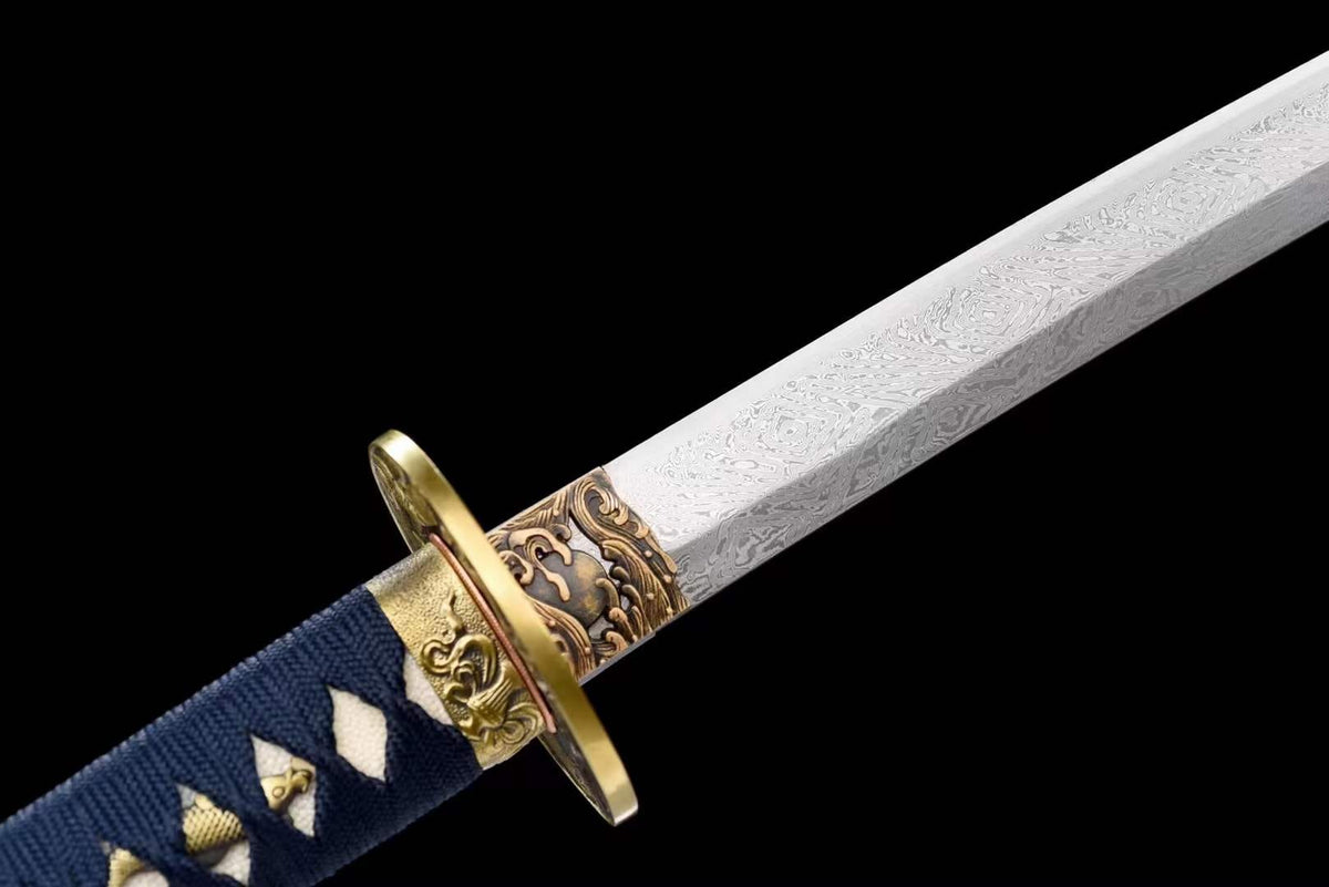 Damascus Samurai Katana [Auspicious Cloud Fighting Sword] - Tophatter Daily Deals