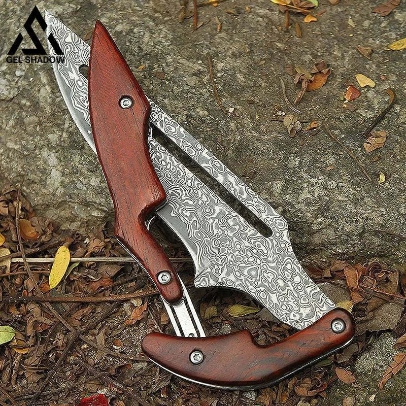 Damascus Steel Transformable Mechanical Magic knife-GS33 Pocket Knives - Tophatter Daily Deals