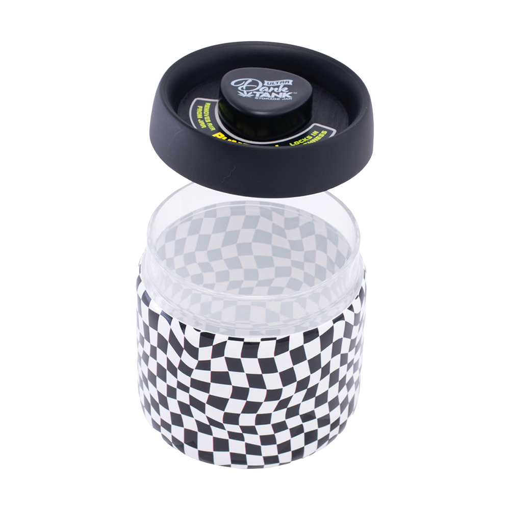 Dank Tank Vacuum Glass Jar | Checkerboard Stash Jars - Tophatter Daily Deals