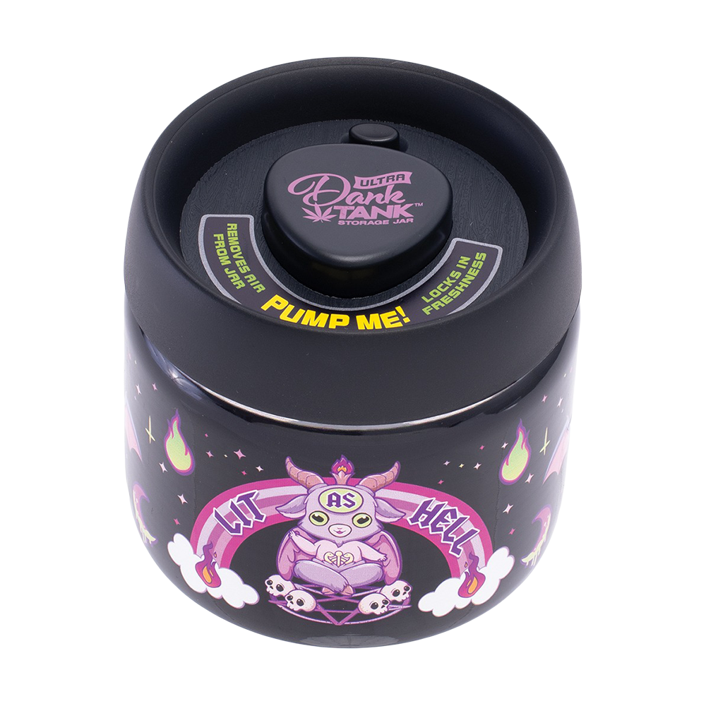 Dank Tank Vacuum Glass Jar | Lit As Hell Stash Jars - Tophatter Daily Deals