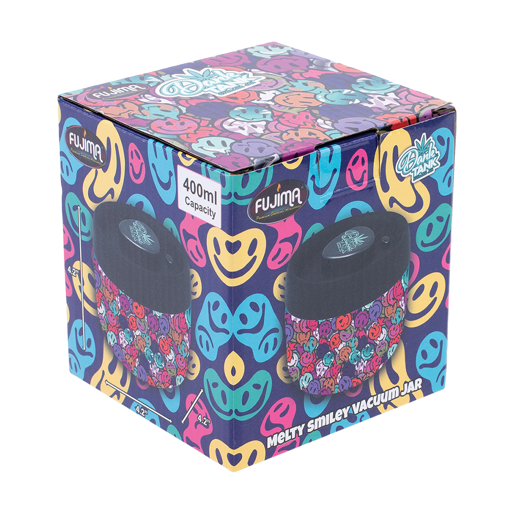 Dank Tank Vacuum Glass Jar | Melty Smiley Stash Jars - Tophatter Daily Deals