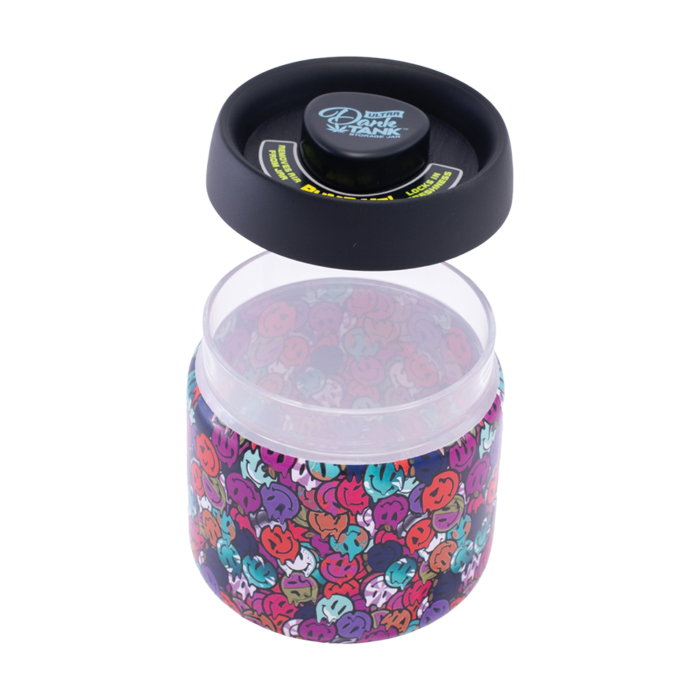 Dank Tank Vacuum Glass Jar | Melty Smiley Stash Jars - Tophatter Daily Deals