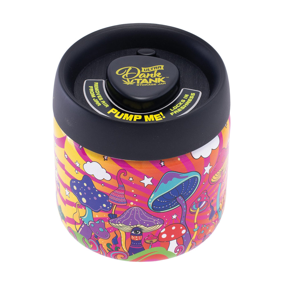 Dank Tank Vacuum Glass Jar | Mushroom Vibe Stash Jars - Tophatter Daily Deals