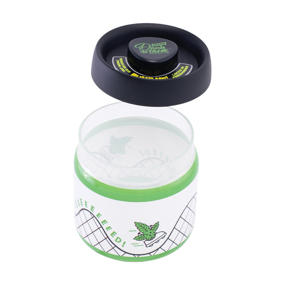 Dank Tank Vacuum Glass Jar | WEEEEED Roller Coaster Stash Jars - Tophatter Daily Deals