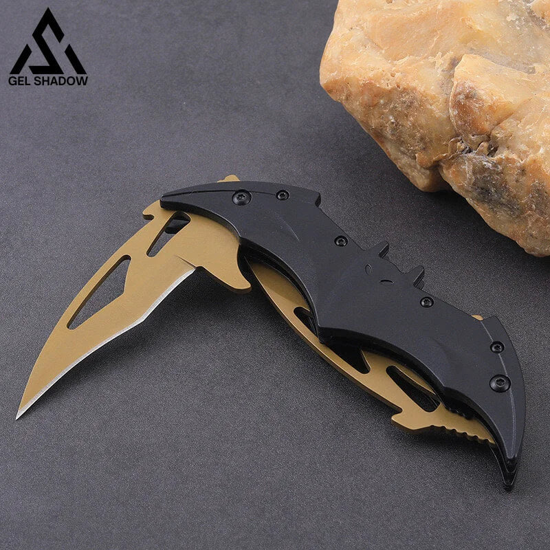 Dark Bat Knight Double Blade Folding Pocket Knife-GS39 Butterfly Knife - Tophatter Daily Deals