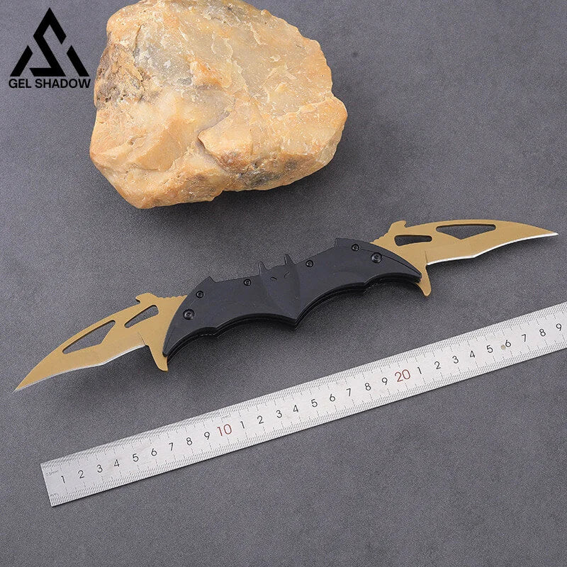 Dark Bat Knight Double Blade Folding Pocket Knife-GS39 Butterfly Knife - Tophatter Daily Deals