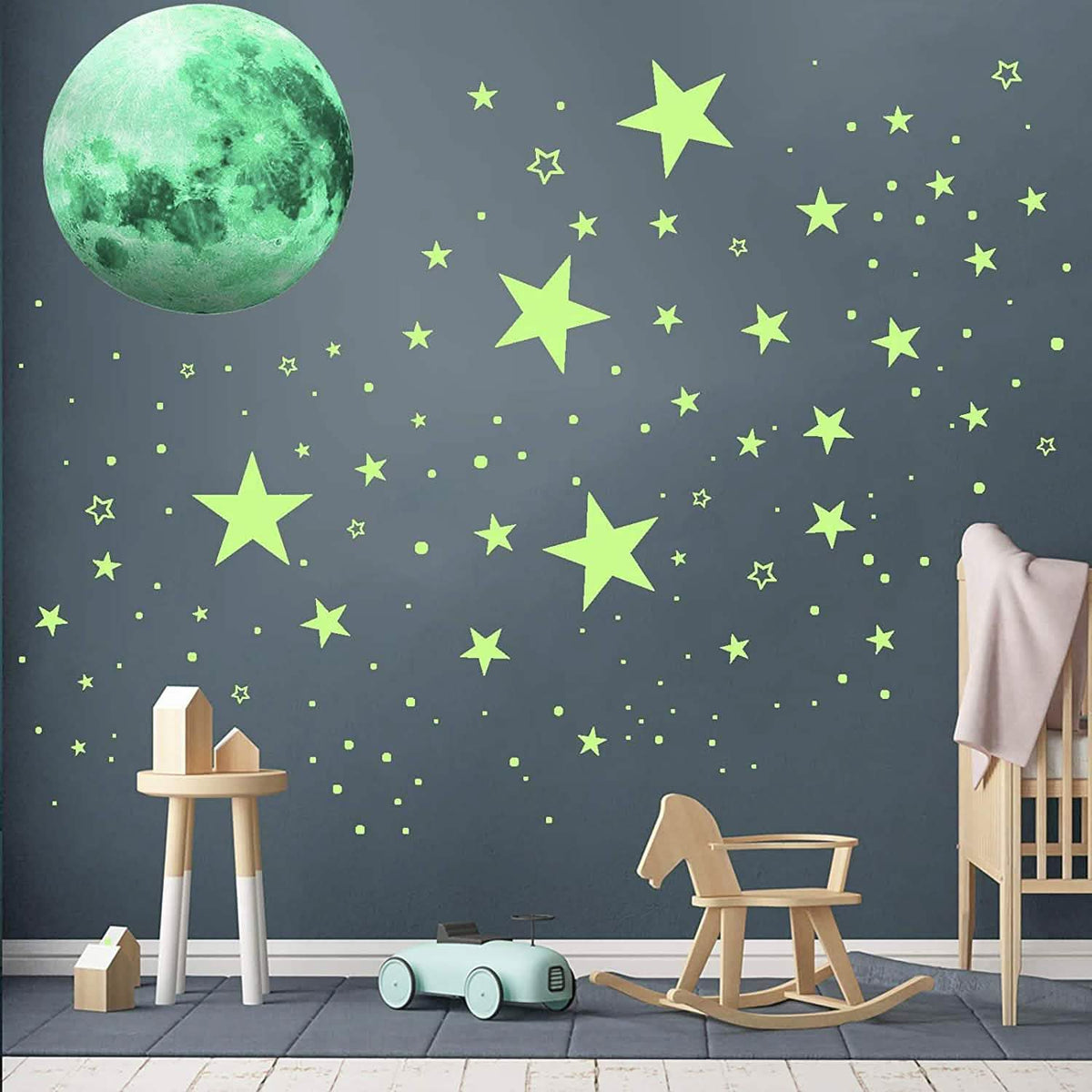 Dark Star Glow and Moon Wall Sticker Toys & Games - Tophatter Daily Deals