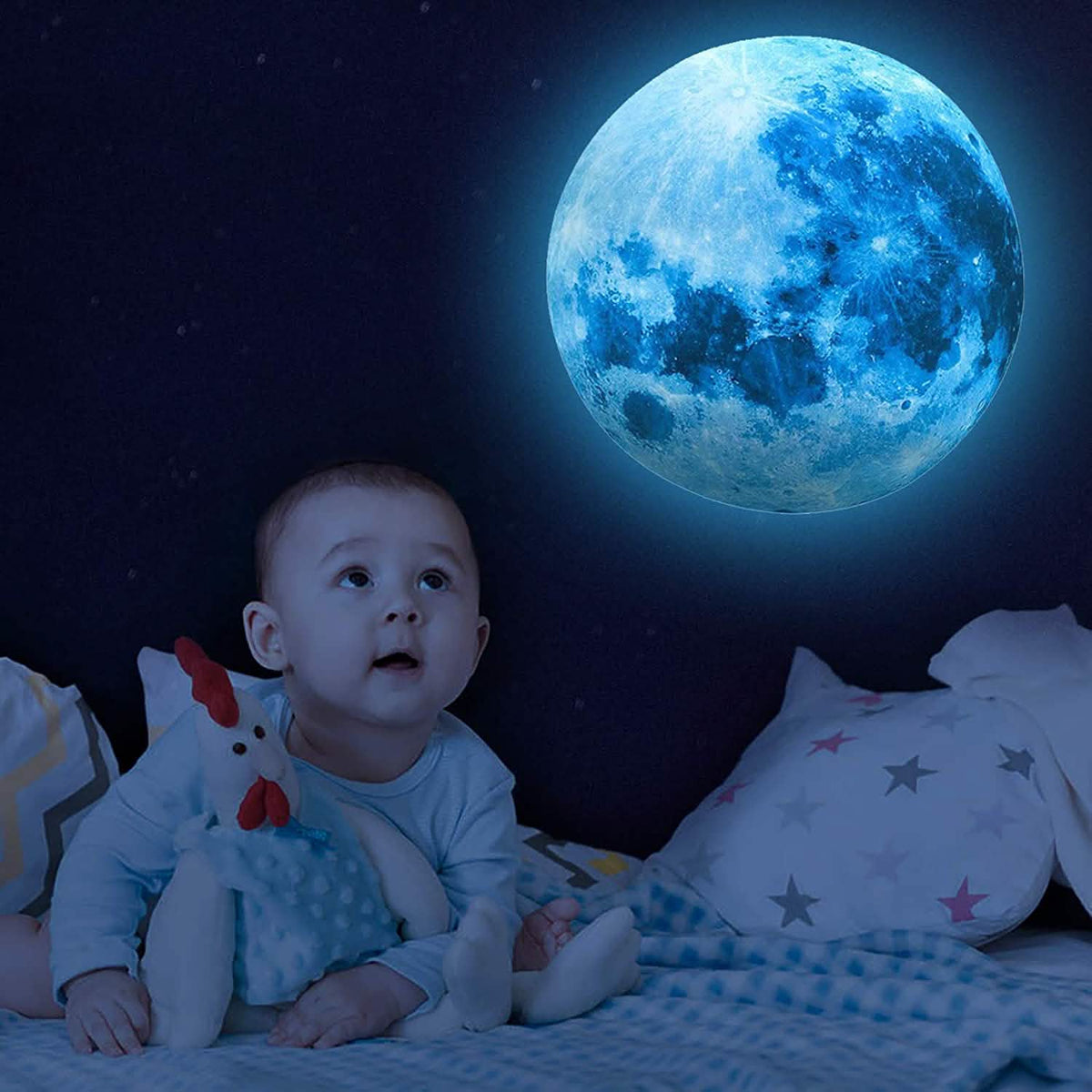 Dark Star Glow and Moon Wall Sticker Toys & Games - Tophatter Daily Deals