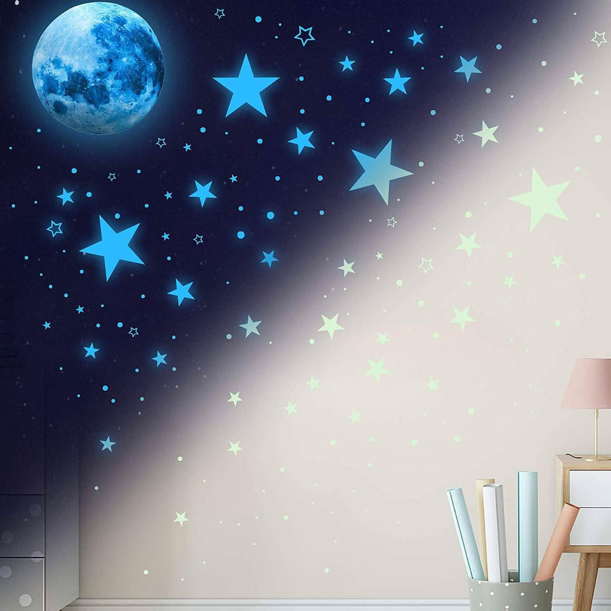 Dark Star Glow and Moon Wall Sticker Toys & Games - Tophatter Daily Deals