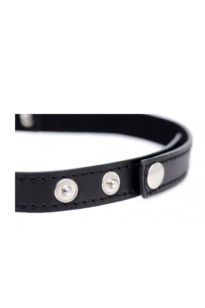 XR Brands - Master Series - Dark Heart Chrome Heart Choker - Black BDSM - Tophatter Daily Deals