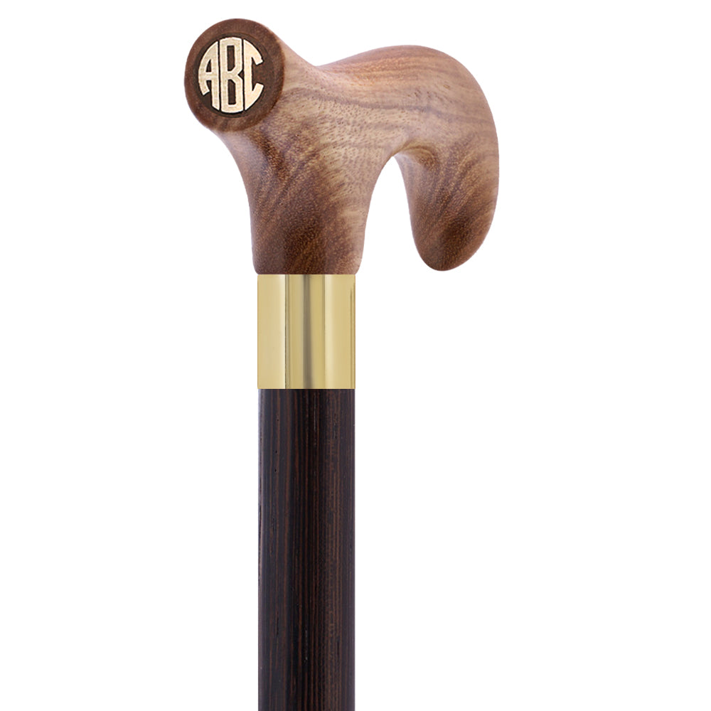 Custom-Engraved Wooden Cane: Choose Color & Personalize - Tophatter Daily Deals
