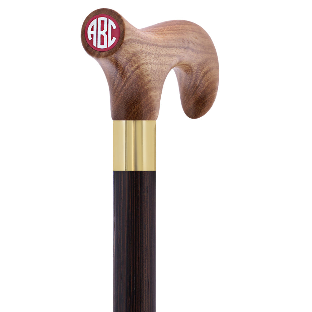 Custom-Engraved Wooden Cane: Choose Color & Personalize - Tophatter Daily Deals