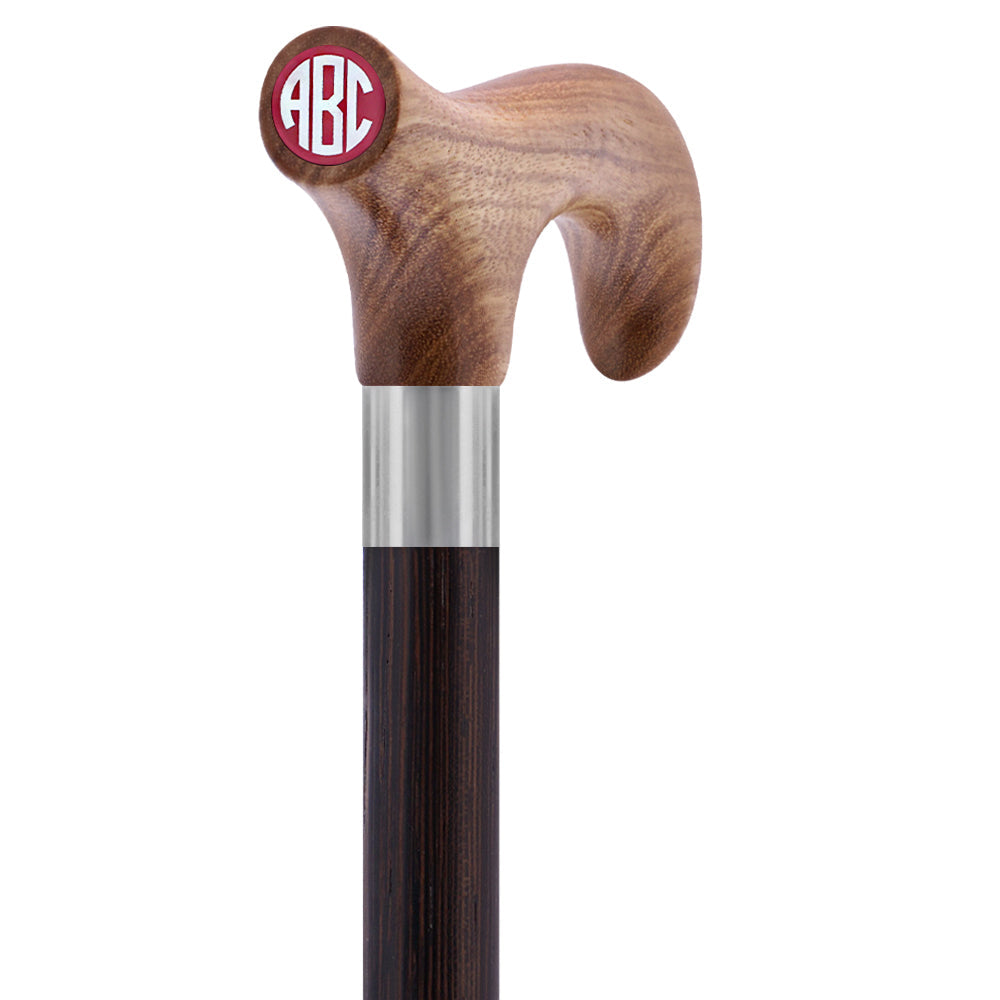 Custom-Engraved Wooden Cane: Choose Color & Personalize - Tophatter Daily Deals
