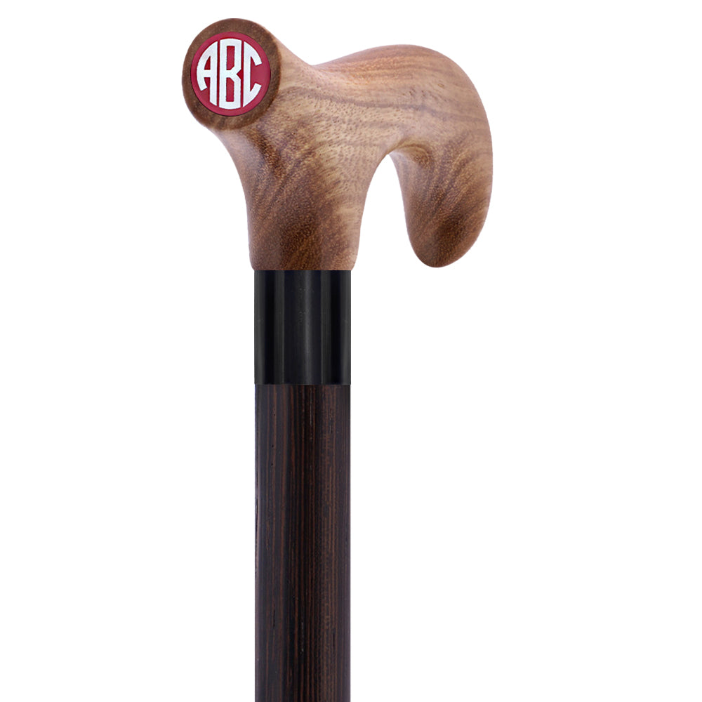 Custom-Engraved Wooden Cane: Choose Color & Personalize - Tophatter Daily Deals