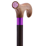 Custom-Engraved Wooden Cane: Choose Color & Personalize - Tophatter Daily Deals