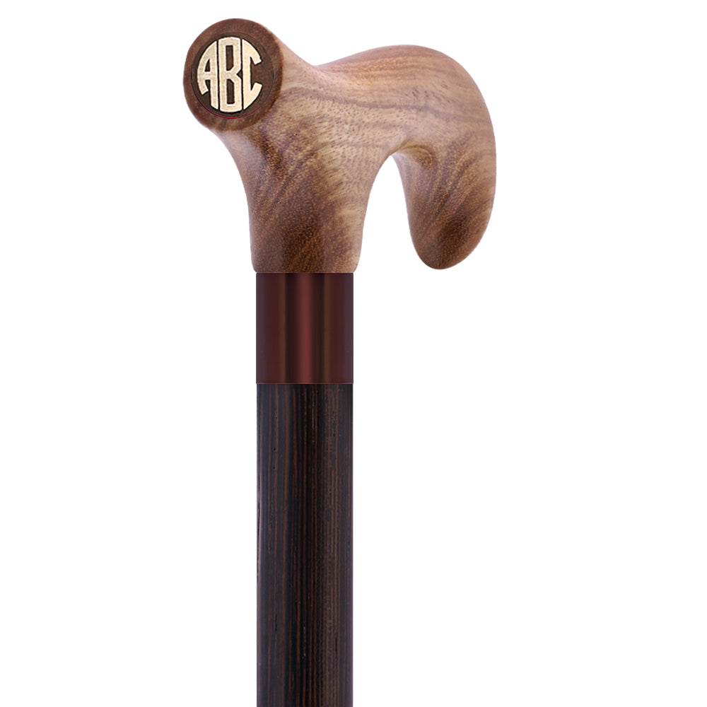 Custom-Engraved Wooden Cane: Choose Color & Personalize - Tophatter Daily Deals