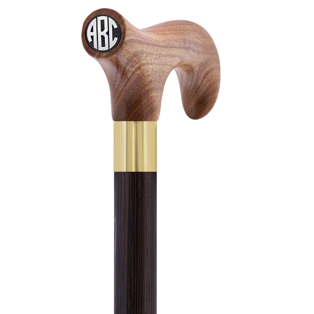 Custom-Engraved Wooden Cane: Choose Color & Personalize - Tophatter Daily Deals