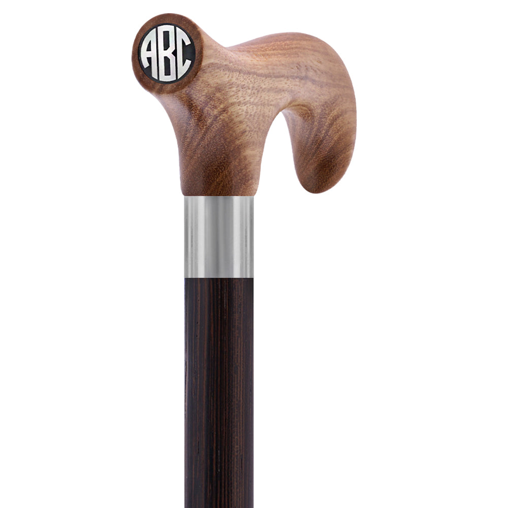 Custom-Engraved Wooden Cane: Choose Color & Personalize - Tophatter Daily Deals