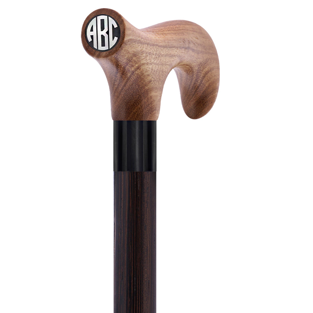 Custom-Engraved Wooden Cane: Choose Color & Personalize - Tophatter Daily Deals