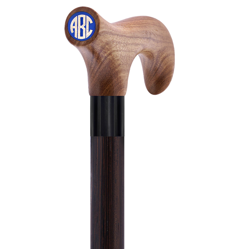 Custom-Engraved Wooden Cane: Choose Color & Personalize - Tophatter Daily Deals
