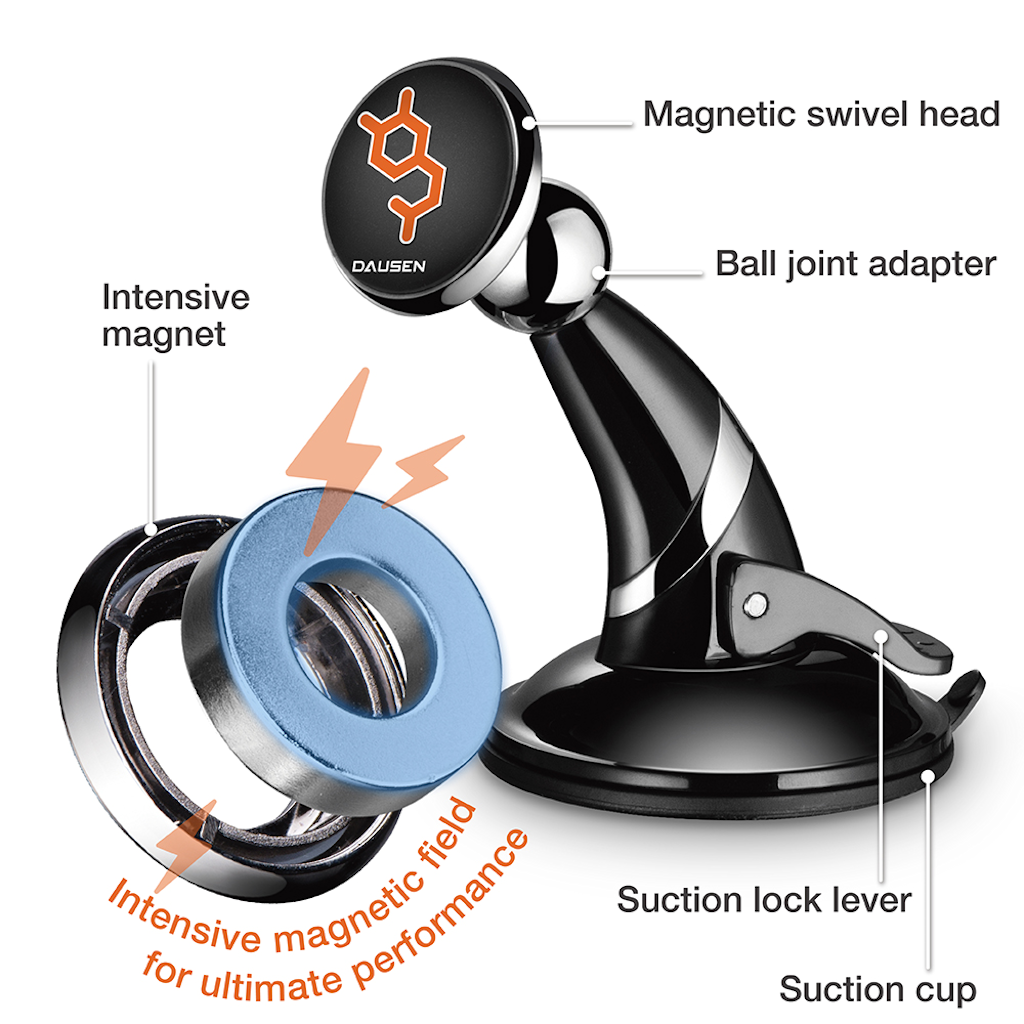 Dausen Magnetic Car Mount Charging Electronics - Tophatter Daily Deals