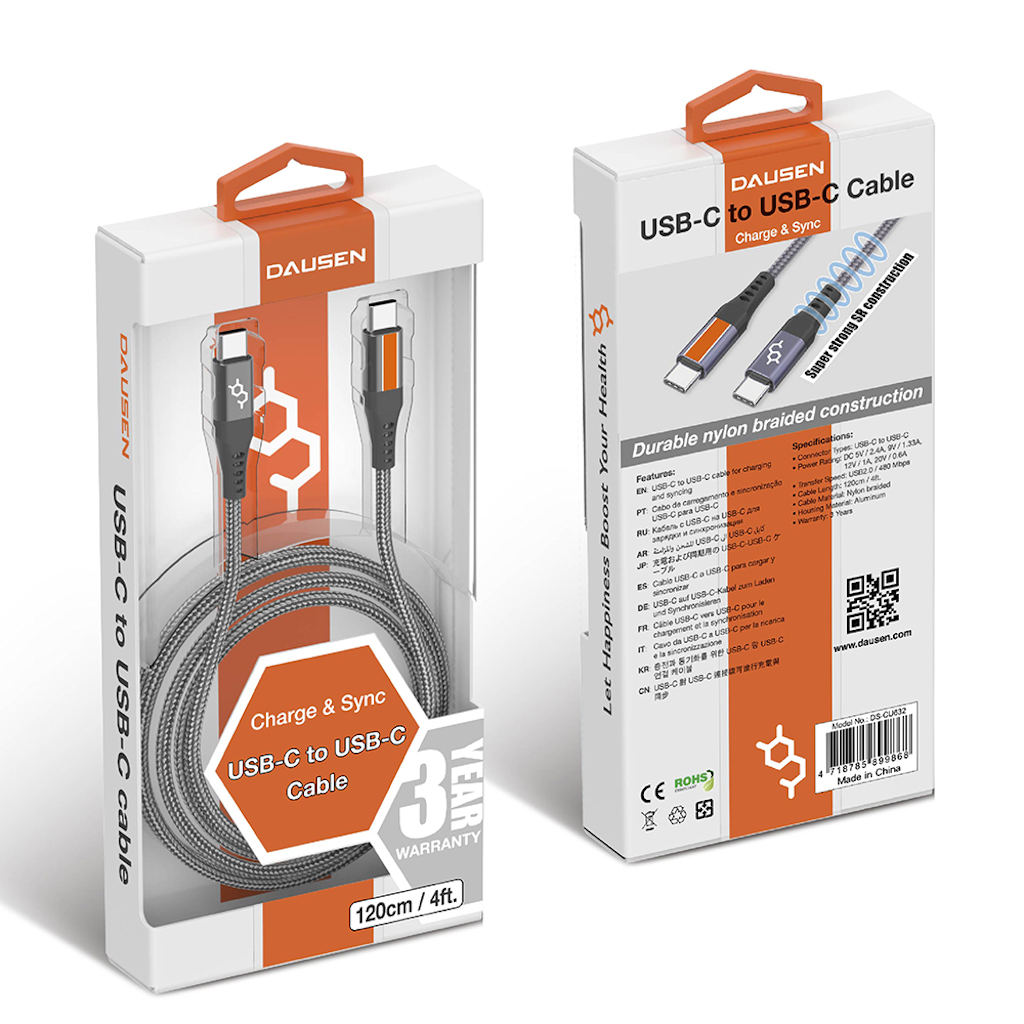 Dausen Nylon Braided Charge Cable Mobile accesories - Tophatter Daily Deals