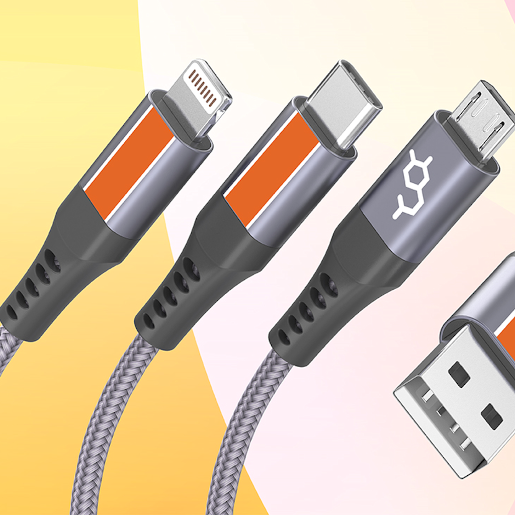 Dausen Nylon Braided Charge Cable Mobile accesories - Tophatter Daily Deals