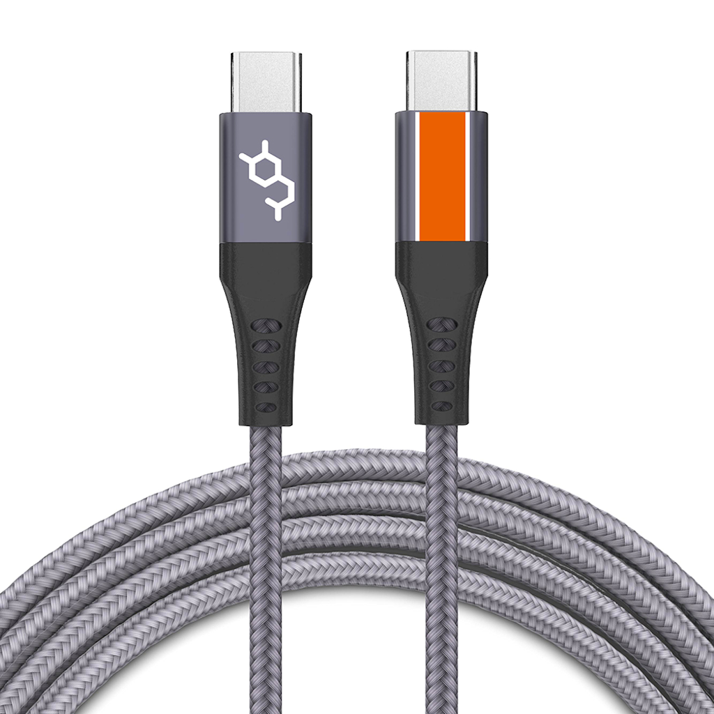 Dausen Nylon Braided Charge Cable USB-C to USB-C Mobile accesories - Tophatter Daily Deals