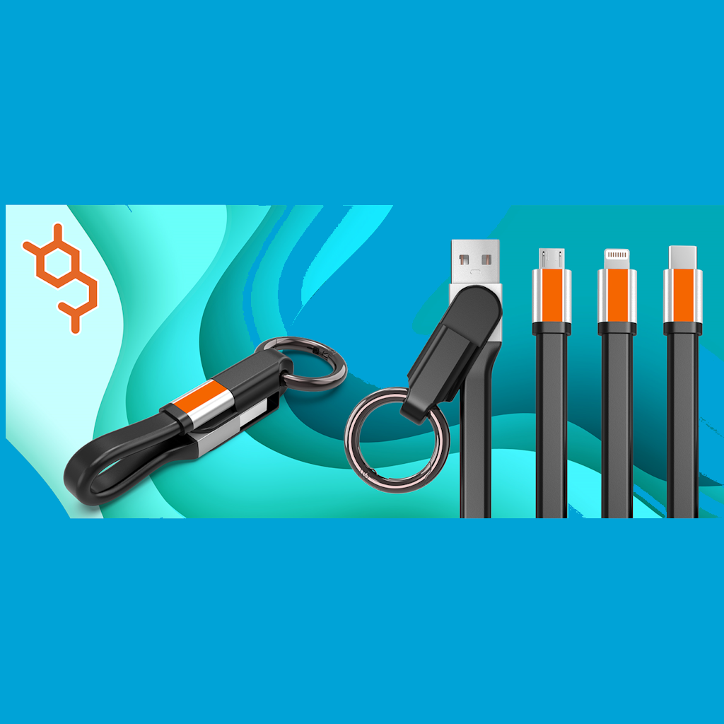 Dausen Silicon Key-Ring Cable Mobile accesories - Tophatter Daily Deals