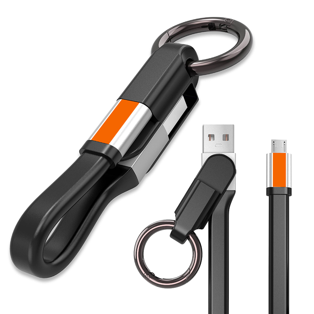 Dausen Silicon Key-Ring Cable Micro-USB Charging Cable Mobile accesories - Tophatter Daily Deals