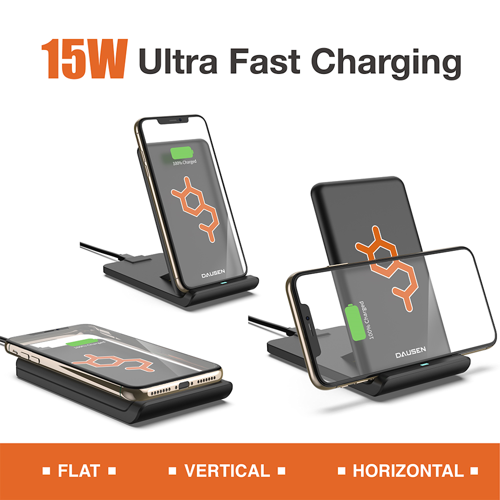 Dausen 3-Coil Wireless Charger Mobile accesories - Tophatter Daily Deals