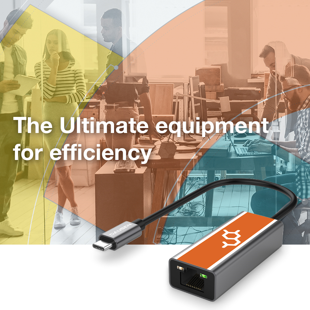 Dausen USB-C to Ethernet Adapter Mobile accesories - Tophatter Daily Deals