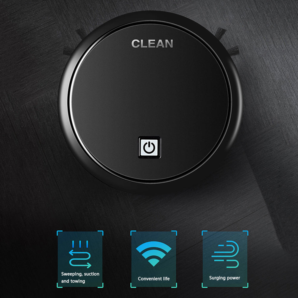 3-in-1 Robot Vacuum Cleaner 1800Pa Multifunctional Smart Floor Cleaner USB Rechargeable Dry Wet Sweeping Vacuum Cleaner 0 - Tophatter Daily Deals