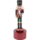 Musical Wooden Christmas Nutcracker Soldier | Nutcracker with Music Box - 24cm Ornament - Tophatter Daily Deals