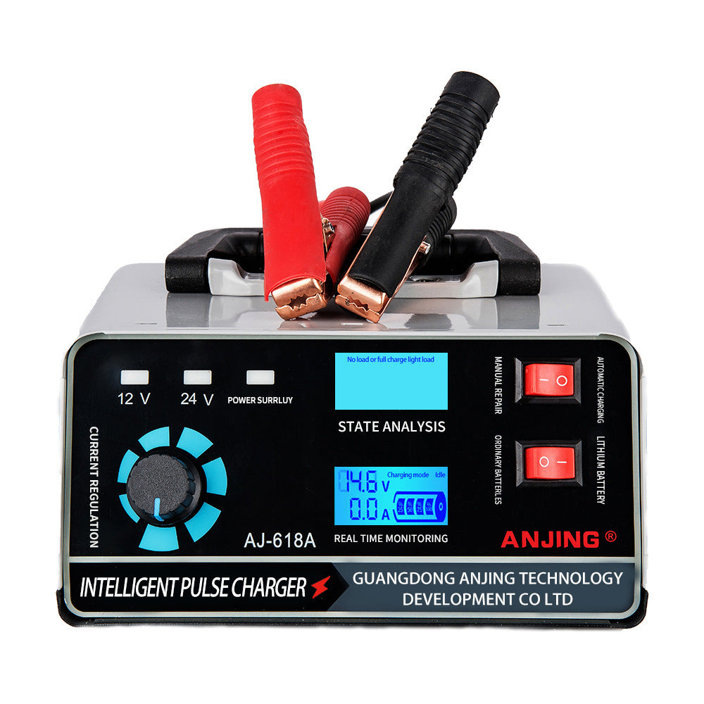 400W Automobile Battery Charger 12V24v Pulse Repair High Power 0 - Tophatter Daily Deals