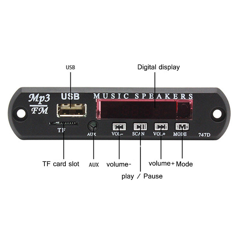 Bluetooth MP3 Decoder Board FM Radio 0 - Tophatter Daily Deals